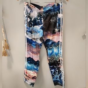 VINTAGE ADIDAS Classic Pants with Tropical Design